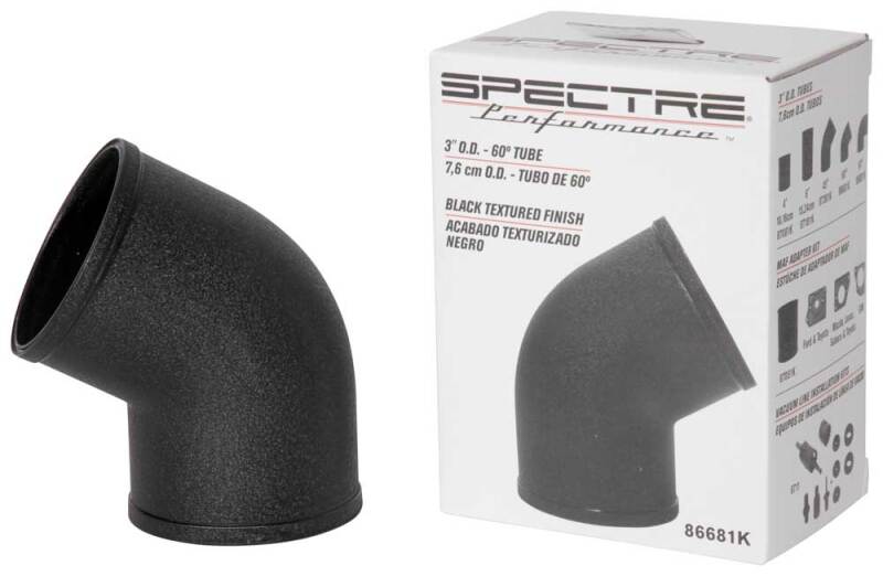 Spectre Tube Intake 3in od 60 Degree - Black - Image 3