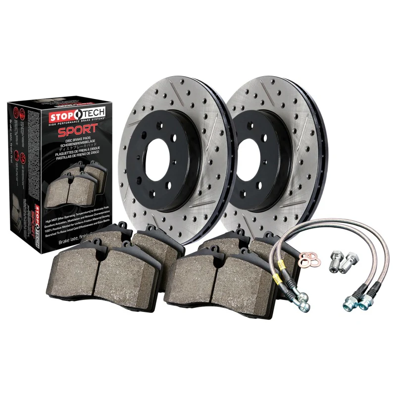 Sport Axle Pack, Drilled & Slotted, Front - Image 3