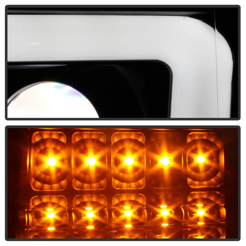 Spyder Ford F150 09-14 Halogen Light Bar Projector Headlights Black PRO-YD-FF15009PL-SEQ-BK - Image 11