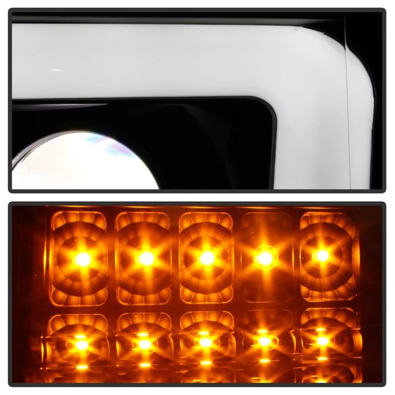 Spyder Ford F150 09-14 Halogen Light Bar Projector Headlights Black PRO-YD-FF15009PL-SEQ-BK - Image 6