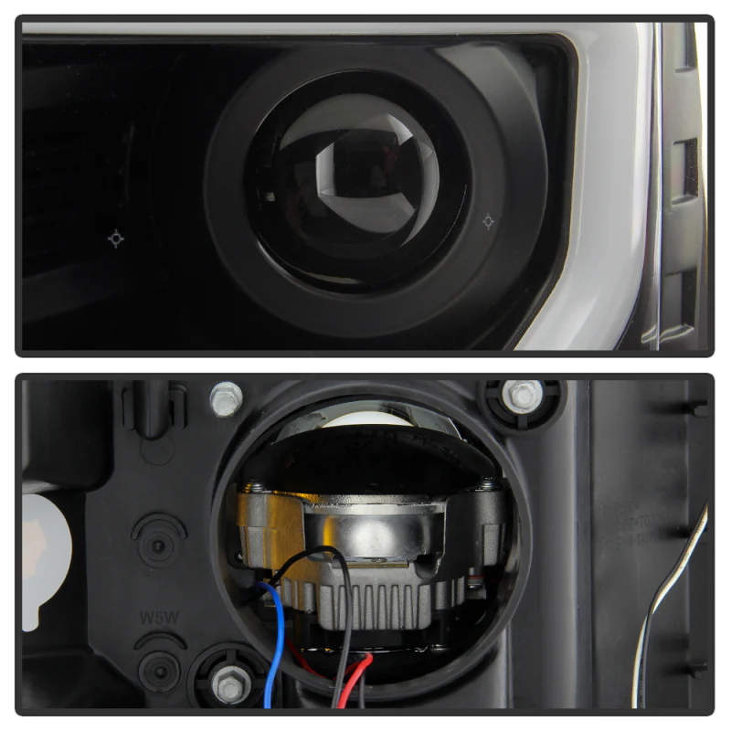 Spyder Ford F150 09-14 Halogen Light Bar Projector Headlights Black PRO-YD-FF15009PL-SEQ-BK - Image 8