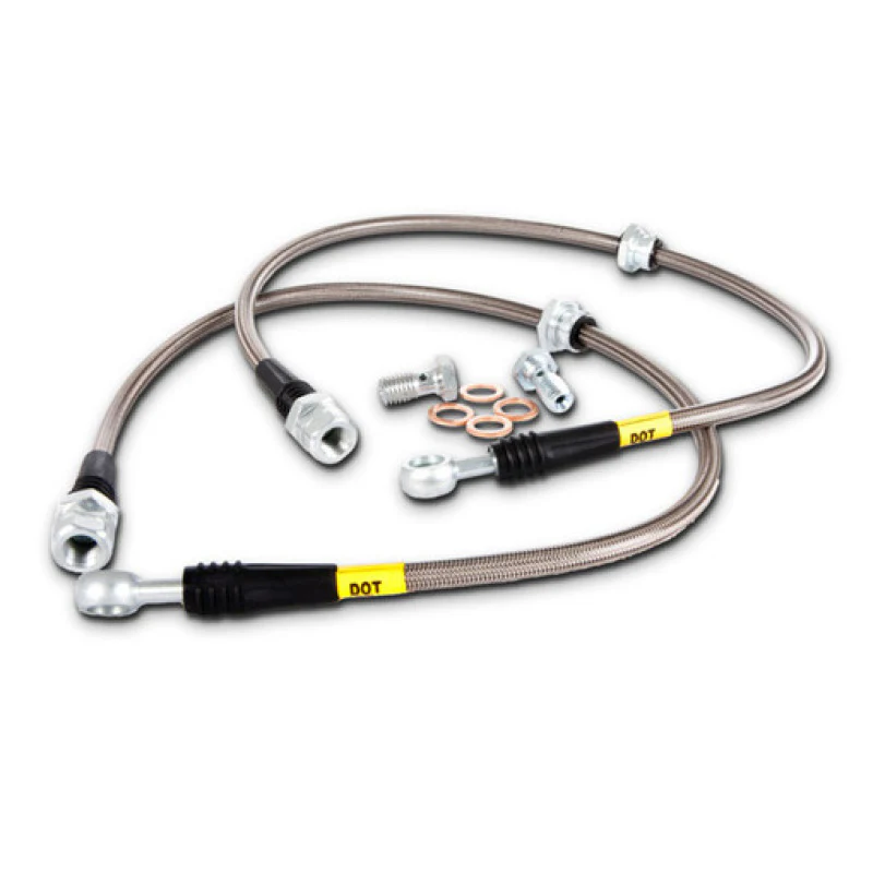 StopTech 06-07 Chrysler 300C SRT-8 Stainless Steel Front Brake Lines - Image 3