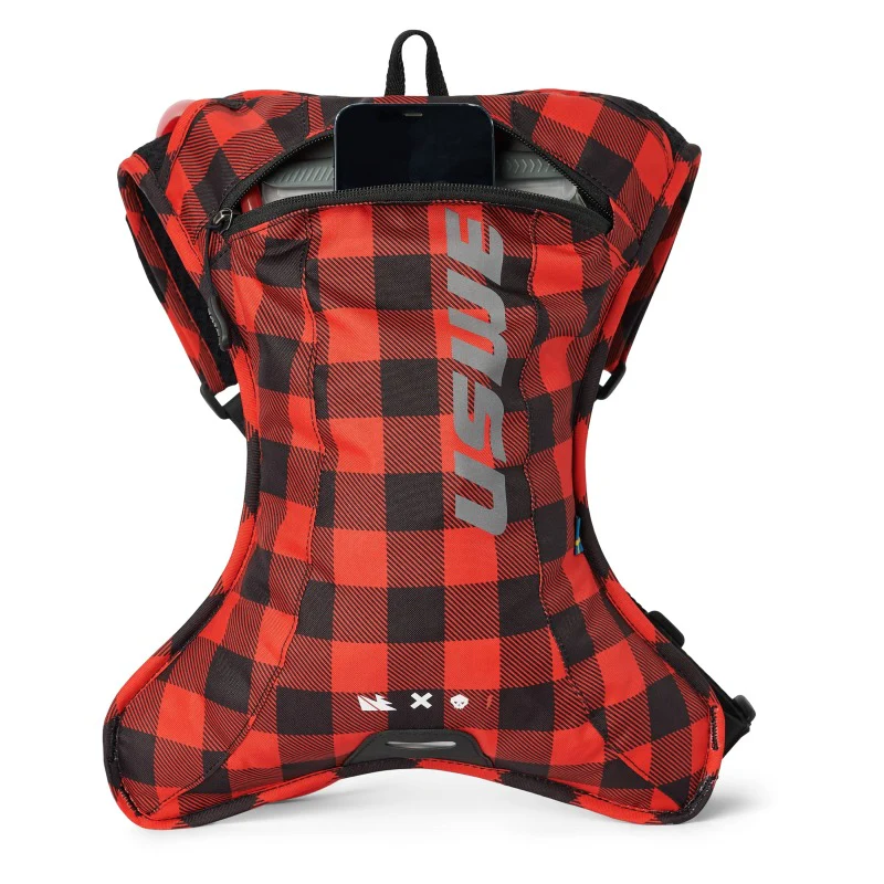 USWE Outlander Hydration Pack 2L - Flannel Red/Black - Image 3