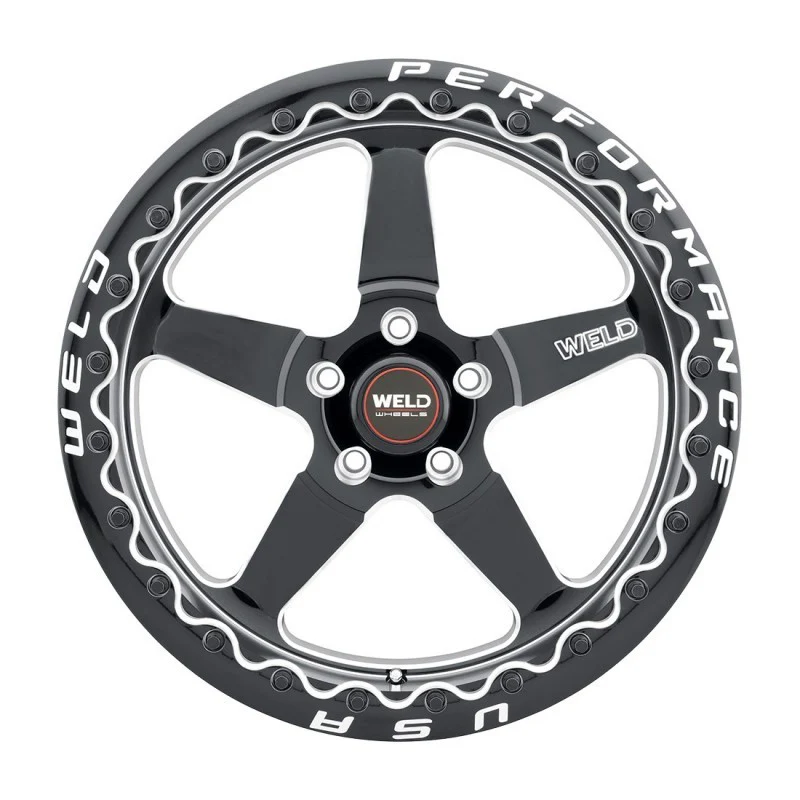 Weld S904 15x10 Ventura Beadlock 5x114.3 ET25 BS6.5 Gloss BLK MIL DIA 78.1 - Image 2