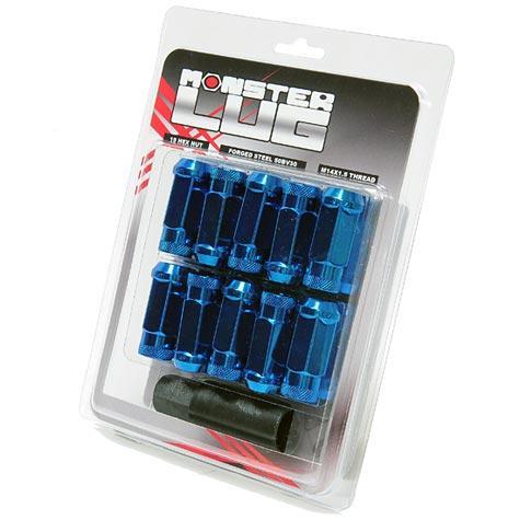 Wheel Mate Monster Locking Lug Nut Set of 4 - Blue 14x1.50 - Image 2