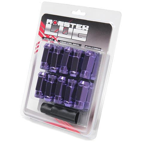 Wheel Mate Monster Locking Lug Nut Set of 4 - Purple 14x1.50 - Image 2